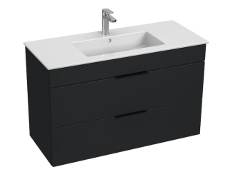 Koupelnová skříňka s umyvadlem Jika Cube 100x43x62,2 cm antracit mat H4536521763521