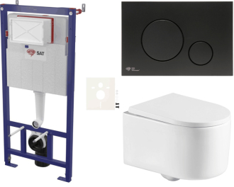 Závěsný wc set do lehkých stěn / předstěnová SAT SIKOSSREX7268K