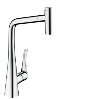 Dřezová baterie Hansgrohe Metris s vytahovací sprškou chrom 73803000