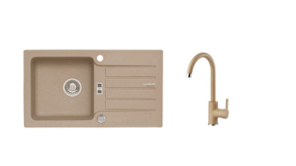 Set dřezu a baterie Alveus Niagara 30 + Tonia / 55 beige SETA152