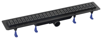 Sprchový žlab Polysan KLAVER 71 cm plast černá mat 73721B