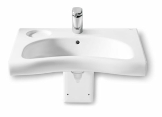 Bezbariérové umyvadlo Roca Meridian 70x57 cm otvor pro baterii uprostřed A32724H000