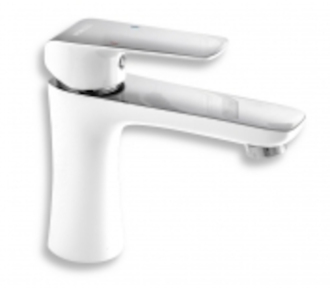 Umyvadlová baterie Novaservis Nobless Tina s clic-clacem bílá/chrom 38003.1