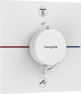 Vanová baterie Hansgrohe ShowerSelect Comfort E bez podomítkového tělesa matná bílá 15572700