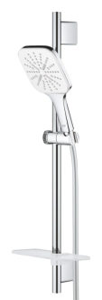 Sprchový set Grohe Rainshower SmartActive Cube na stěnu s poličkou měsíční bílá 26584LS0