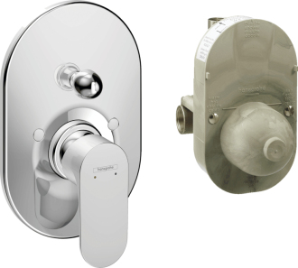 Vanová baterie Hansgrohe Rebris S včetně podomítkového tělesa chrom 72448000