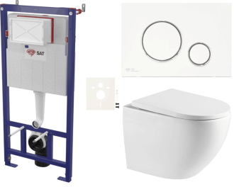 Závěsný wc set do lehkých stěn / předstěnová SAT SIKOSSREX6770K