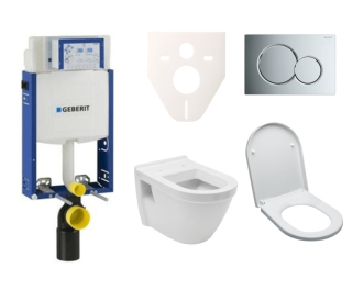 Cenově zvýhodněný závěsný WC set Geberit k zazdění + WC Vitra S50 SIKOGE2V2