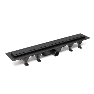 Sprchový žlab SAT 70 cm plast černý mat ZLAB70BL
