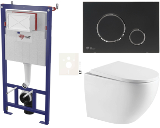 Závěsný wc set do lehkých stěn / předstěnová SAT SIKOSSREX6778K