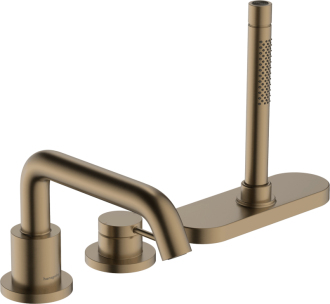 Vanová baterie Hansgrohe Tecturis S bez podomítkového tělesa kartáčovaný bronz 73447140
