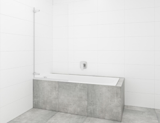 Vanová zástěna SAT TGD NEW 150x80 cm chrom SATTGVZO150CRT