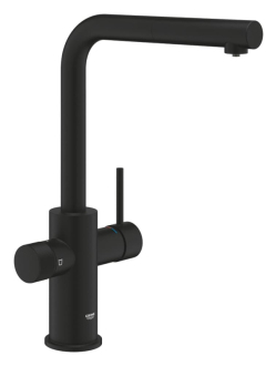 Dřezová baterie Grohe GROHE Blue Pure 2022 s vytahovací sprškou phantom black 30590KF0