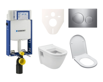 Cenově zvýhodněný závěsný WC set Geberit k zazdění + WC Vitra Integra vč. sedátka  SIKOGE2V41