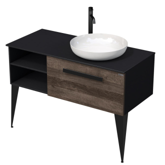 LUXE um.skř.s desk 110cm č.bři/dř.lesk P LUXE110PCDLBU