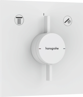Vanová baterie Hansgrohe DuoTurn E bez podomítkového tělesa matná bílá 75417700