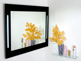 Zrcadlo s osvětlením Amirro Pharos 110x80 cm černošedá 900-773