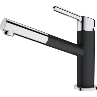 Dřezová baterie Franke s vytahovací sprškou chrom/onyx 115.0623.057