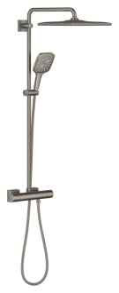 Sprchový systém Grohe Rainshower System na stěnu s termostatickou baterií brushed hard graphite 26837AL0