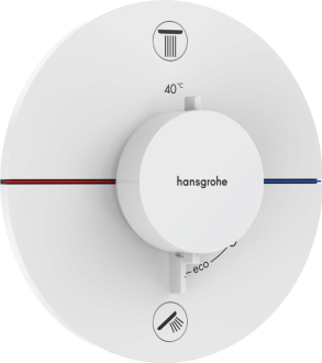 Vanová baterie Hansgrohe ShowerSelect Comfort S bez podomítkového tělesa matná bílá 15554700