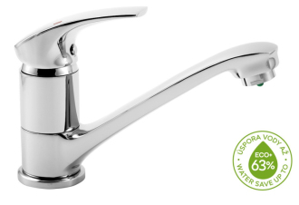Dřezová baterie Novaservis Metalia ECO+ s otočným ramínkem chrom 57096,0E