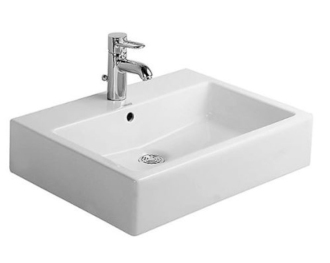 Umyvadlo Duravit Vero 60x47 cm otvor pro baterii, s přetokem 0454600000