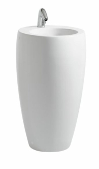 Volně stojící umyvadlo Laufen Alessi One 53x53 cm otvor pro baterii uprostřed H8119724001041