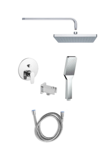 Sprchový systém SAT Project včetně podomítkového tělesa chrom SATBPSETPRO4