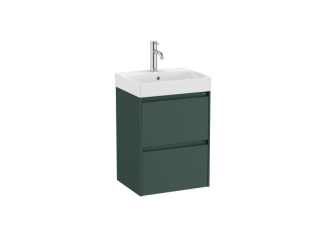 Koupelnová skříňka s umyvadlem Roca ONA 45x64,5x36 cm zelená mat ONA45ZK2ZZM