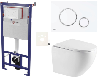 Závěsný wc set do lehkých stěn / předstěnová SAT SIKOSSTOR6776K