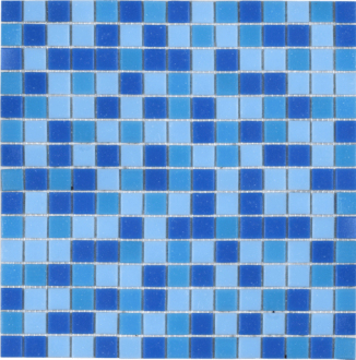 Skleněná mozaika Premium Mosaic modrá 33x33 cm mat MOS20MIX1HM