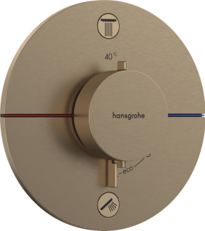 Vanová baterie Hansgrohe ShowerSelect Comfort S bez podomítkového tělesa kartáčovaný bronz 15556140