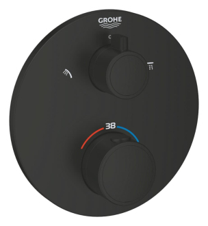 Sprchová baterie Grohe Grohtherm bez podomítkového tělesa černá matná 1022082430
