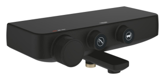 Vanová baterie Grohe Grohtherm Smartcontrol s poličkou phantom black 102168KF00