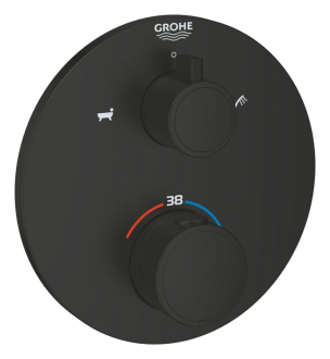 Vanová baterie Grohe Grohtherm bez podomítkového tělesa černá matná 1022102430