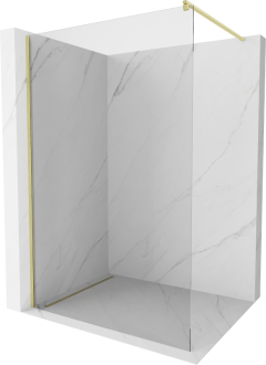 Mexen Kioto Walk-in sprchová stěna 135x200, 8 transp., broušené zlato 800-135-101-55-00