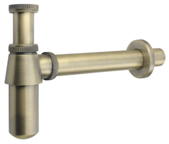RETRO umyvadlový sifon 5/4", odpad 32mm, tmavý bronz 9686