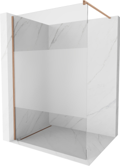 Mexen Kioto Walk-in sprchová stěna 80x200, transp./frost 8, kartáč. měď 800-080-101-65-35