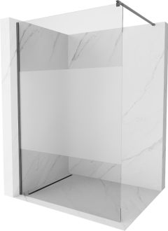 Mexen Kioto Walk-in sprchová stěna 80x200, transp./frost 8, šedá kartáč. 800-080-101-66-35