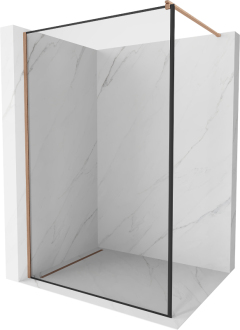 Mexen Kioto Walk-in sprchová stěna 70x200, černý vzor, kartáč. měď 800-070-101-65-70