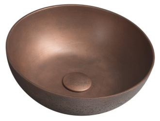 FORMIGO betonové umyvadlo na desku, ? 39cm, měď FG320