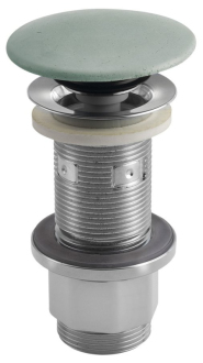 Umyvadlová výpust 5/4“, click-clack, betonová zátka, 10-80mm, zelená FG923