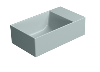 KUBE X keramické umývátko 40x23cm, bez otvoru, pravé/levé, ghiaccio mat 9484015