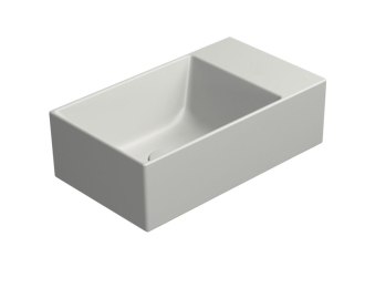 KUBE X keramické umývátko 40x23cm, bez otvoru, pravé/levé, cenere mat 9484017
