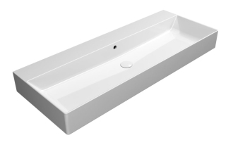 KUBE X keramické umyvadlo 120x47cm, broušená spodní hrana, bez otvoru, bílá 94249011