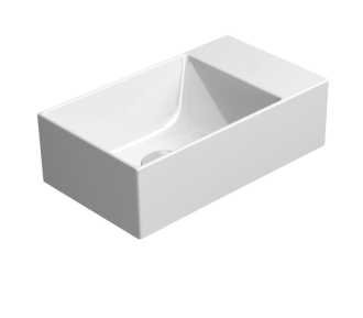 KUBE X keramické umývátko 40x23cm, broušená spodní hrana, pravé/levé, bílá mat 94849009
