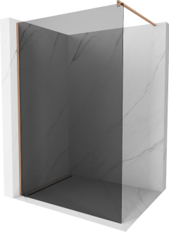 Mexen Kioto Walk-in sprchová stěna 110x200 cm, grafit 8, kartáčovaná měď 800-110-101-65-40