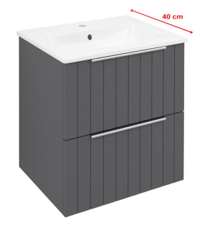 CIRASA umyvadlová skříňka 48x54x39cm, carina strip CR492-4141S