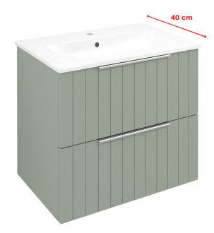 CIRASA umyvadlová skříňka 58x54x39cm, verde strip CR592-4444S