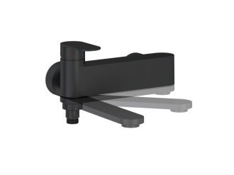 Ravak CR II 022.20BL Vanová nástěnná bat. bez setu, black X070463